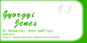 gyorgyi jenes business card